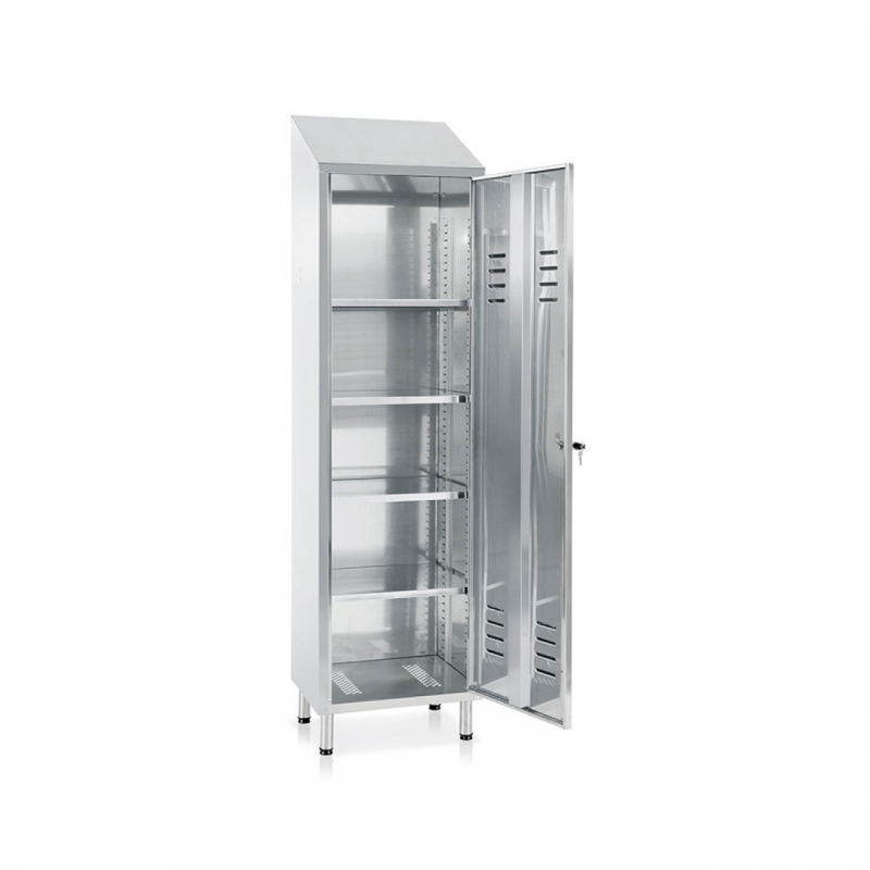 Ormar od nehrđajućeg čelika s 4 police, Dim. (d š v) : 500 x 400 x 1980 mm