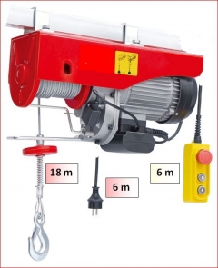 Dizalica elektromotorna s ručnim upravljanjem, N: 500/1000 g , V.d.: 18 m